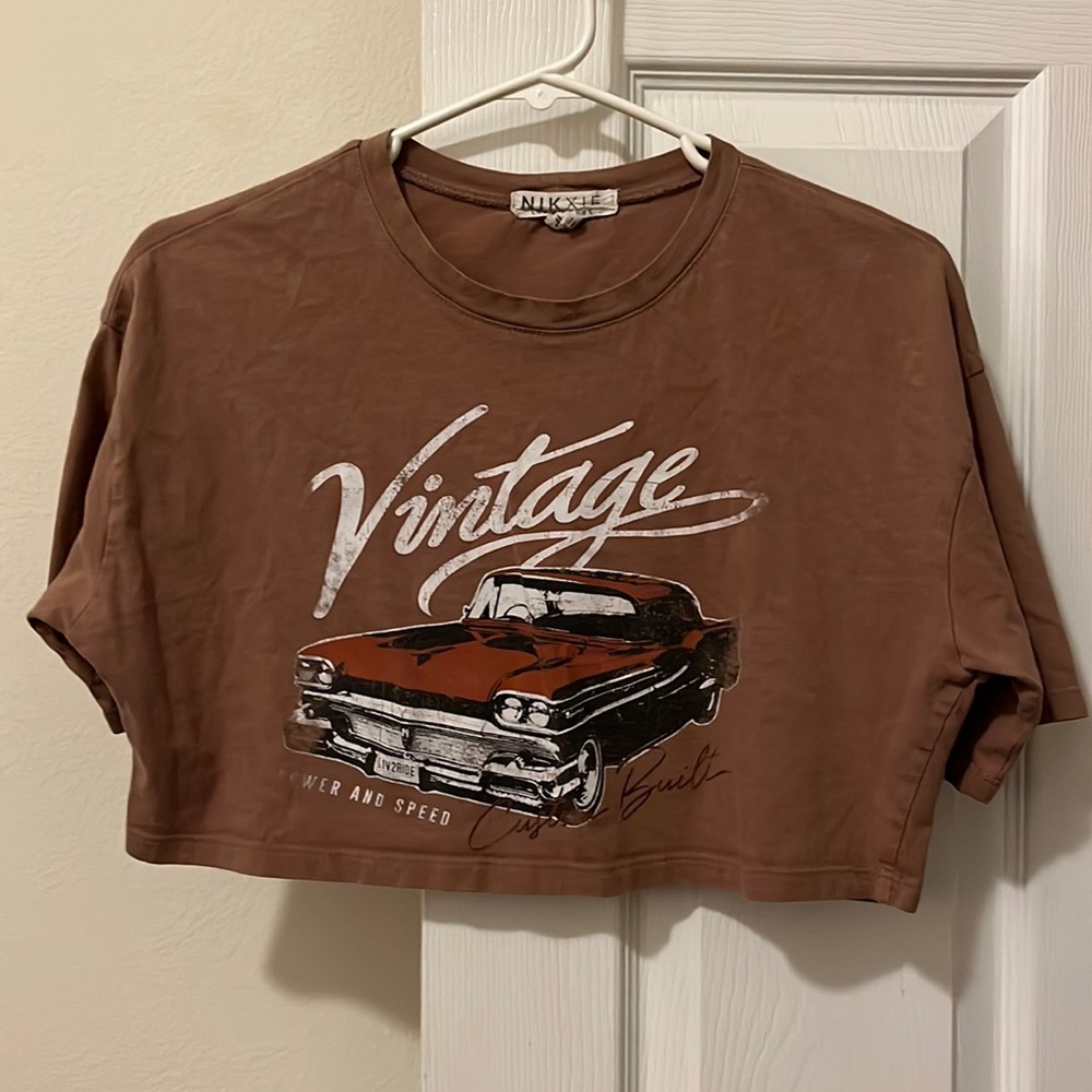 Light brown crop top